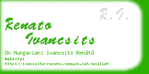 renato ivancsits business card